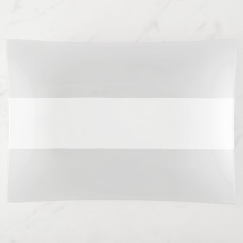 Refined Sleek White Light Gray Seamless Stripes Trinket Tray