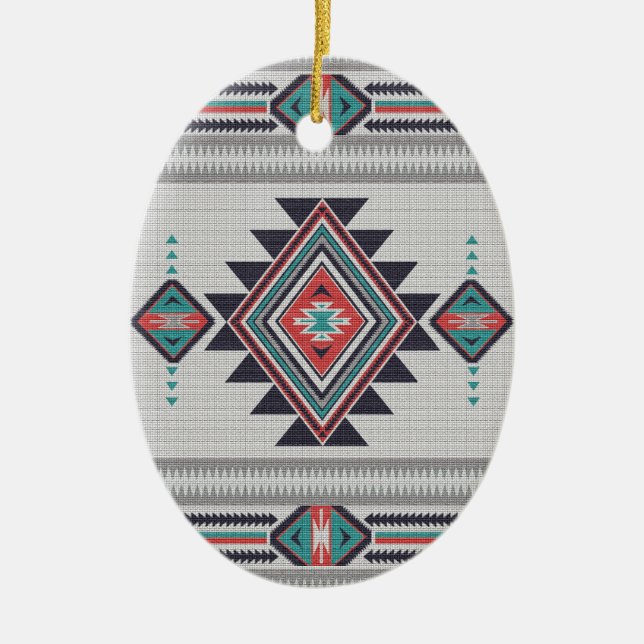 Refined Southwest Ceramic Ornament (Front)