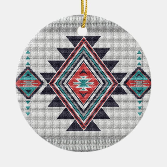 Refined Southwest Ceramic Ornament (Front)