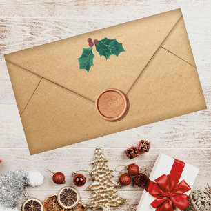 Refined Spanish Feliz Navidad Coffee Gold Wax Seal Sticker