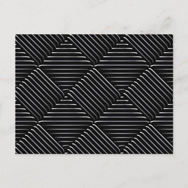 Refined Square Pattern 2 Holiday Postcard (Front)