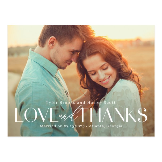 Refined Type EDITABLE COLOR Thank You Postcard