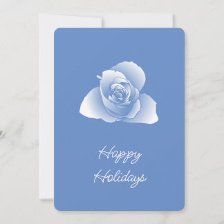 Refined White Defined Art Shades Flower Holiday Card
