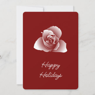 Refined White Defined Art Shades Flower Holiday Card