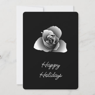 Refined White Defined Art Shades Flower Holiday Card