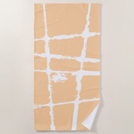 Refined White Light Grunge Modern Dirty Mesh Beach Towel