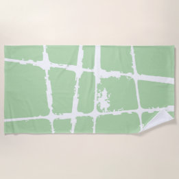 Refined White Light Grunge Modern Dirty Mesh Beach Towel