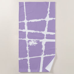 Refined White Light Grunge Modern Dirty Mesh Beach Towel