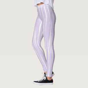 Refined White Unique Flames Lilac Leggings