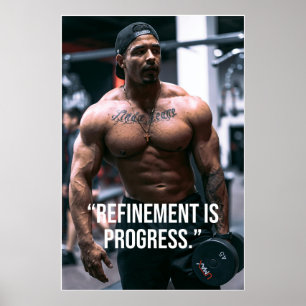 Refinement Is Progress Fitness Quote Poster