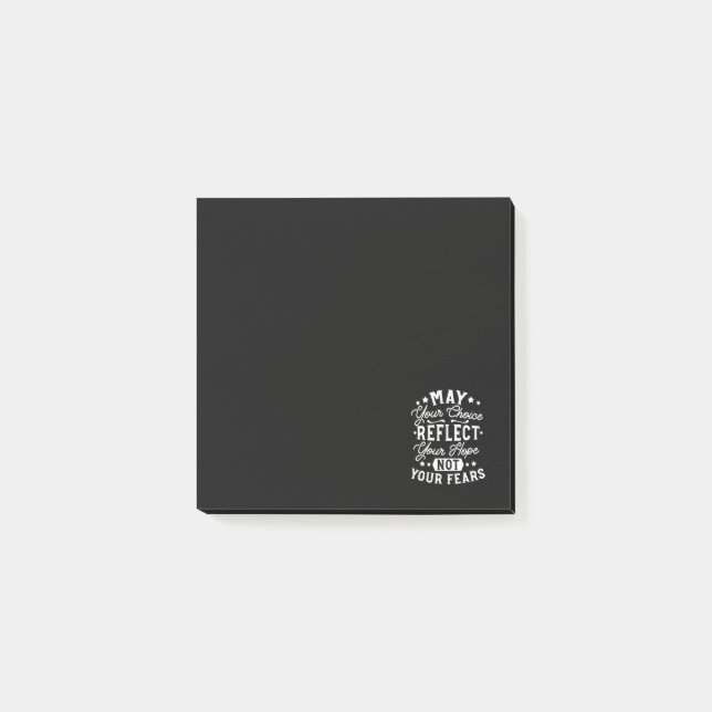 Reflect Hope Not Fear – Motivational Choice Quote Post-it Notes (Front)