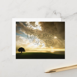 "Reflect on blessings" Motivation Affirmation Postcard