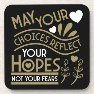 Reflect Your Hopes Motivation Beverage Coaster