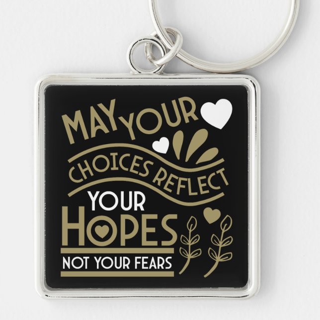 Reflect Your Hopes Motivation Keychain (Front)