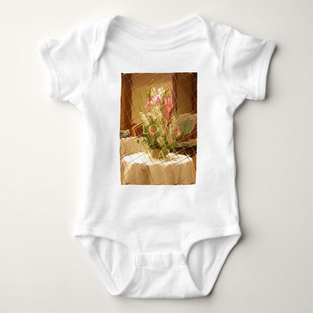 Reflected Blooms Art Print Baby Bodysuit (Front)