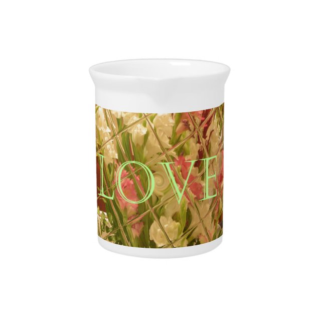 Reflected Blooms Art Print Drink Pitcher (Front)