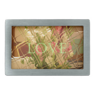 Reflected Blooms Art Print Rectangular Belt Buckle
