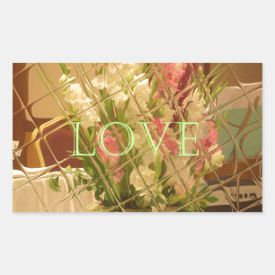 Reflected Blooms Art Print Rectangular Sticker