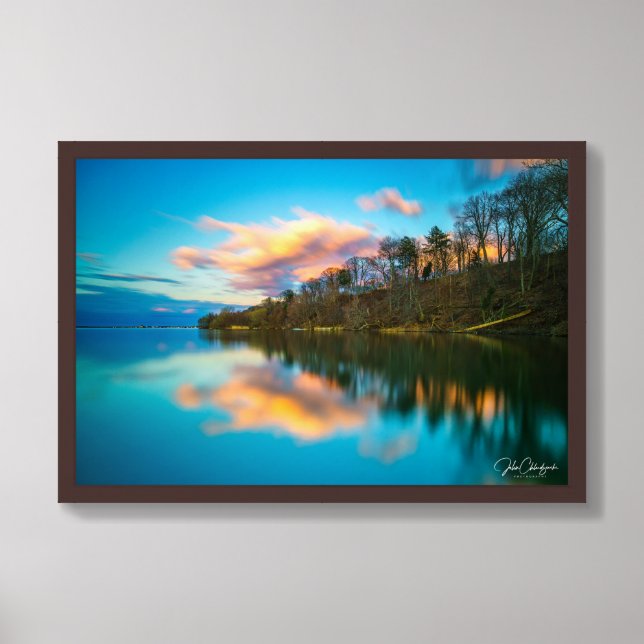 Reflected Dreams – Erie Waterfront Framed Art (Framed Front)