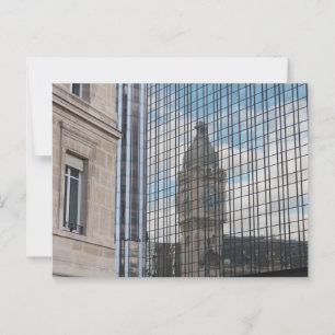 Reflected Gare de Lyon Clock Tower, Paris Postcard