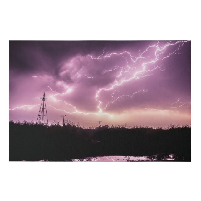 Reflected Lightning 2 Faux Canvas Print (Front)