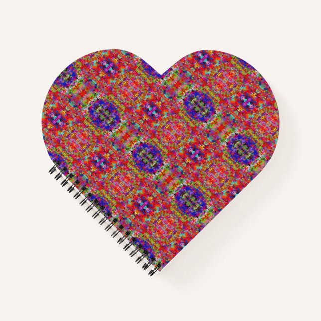 reflected red pattern notebook (Front)