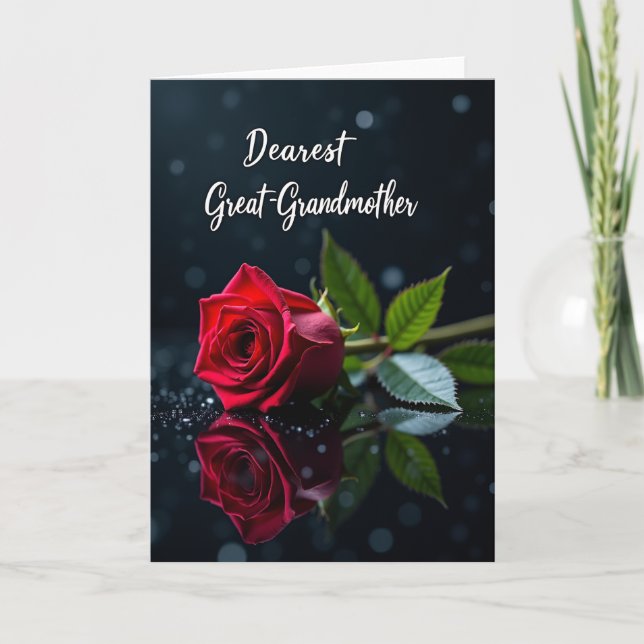 Reflected Rose Mothers Day Art Card (Front)