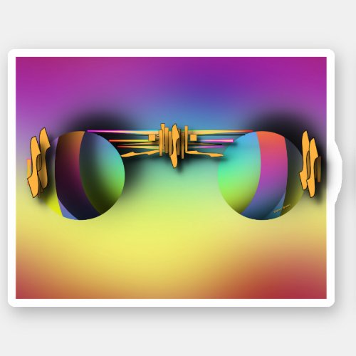 Reflected Sunglasses Sticker