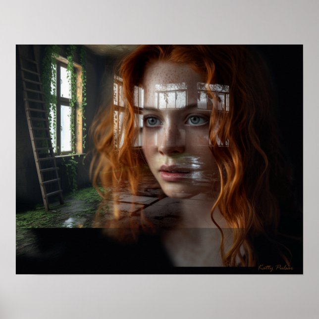 "Reflected Windows" Art Poster Print Katty Pulsar (Front)