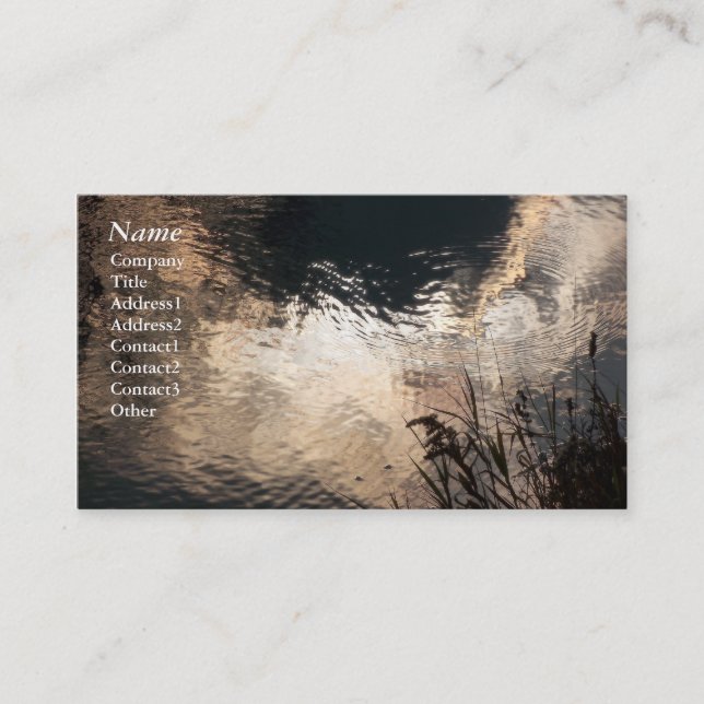 Reflecting Sunset - Business Cards (Front)