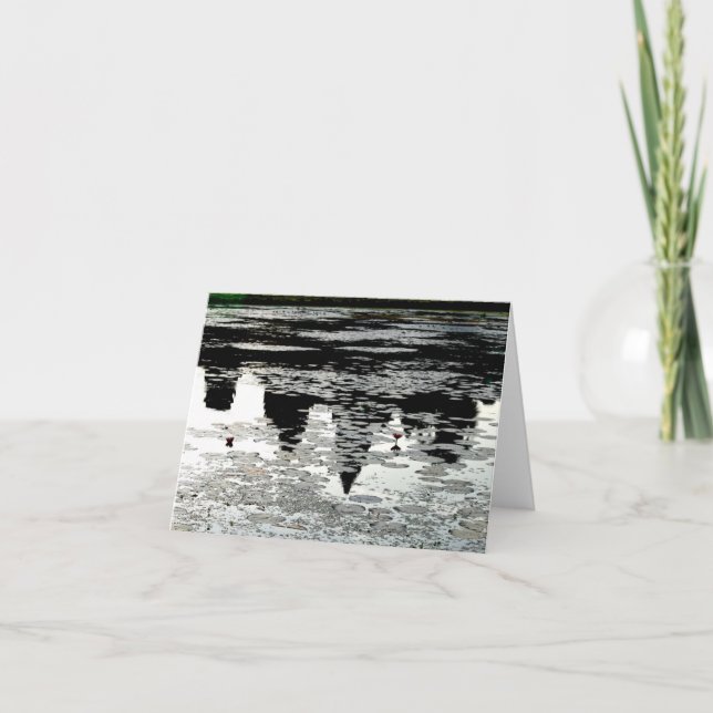 Reflection at Angkor Wat Card (Front)