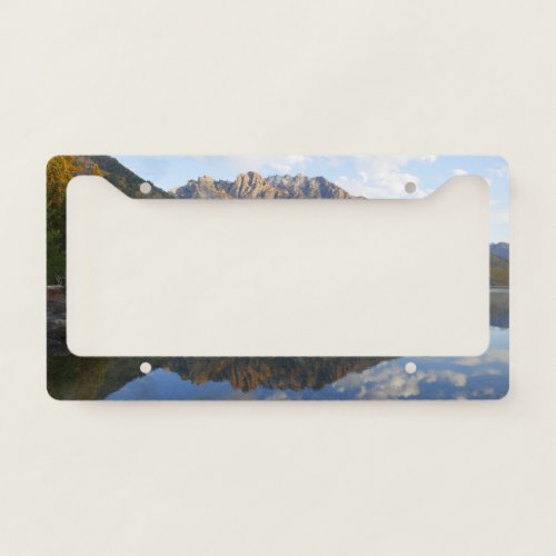 Reflection at Jenny Lake II License Plate Frame