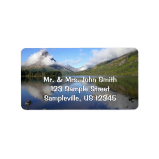 Reflection at Two Medicine Lake Label