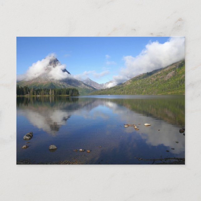 Reflection at Two Medicine Lake Postcard (Front)