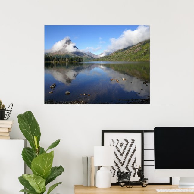 Reflection at Two Medicine Lake Poster (Home Office)