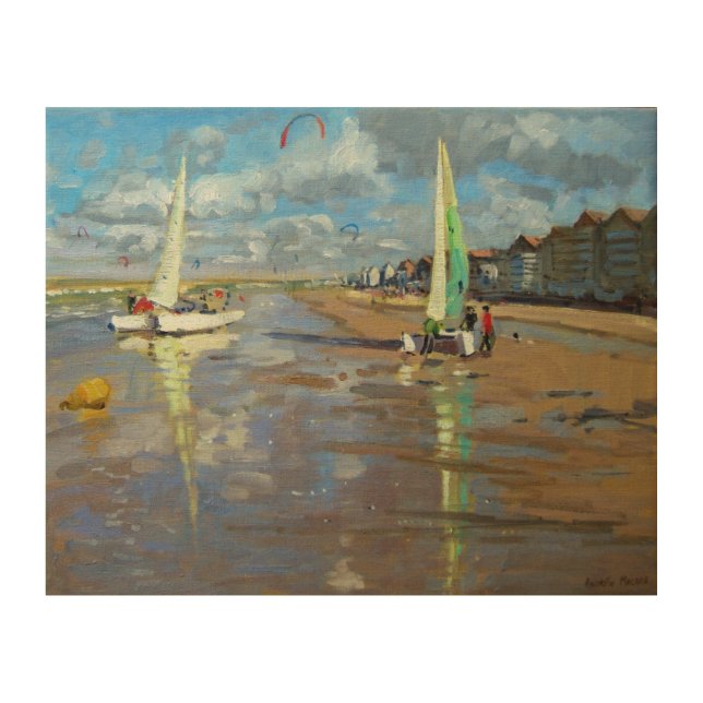 Reflection Bray Dunes France Wood Wall Decor (Front)