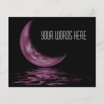 Reflection Crescent Moon On Lake Pink by VoXeeD at Zazzle