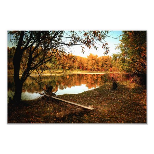 Reflection Forest Autumn River Photo Print