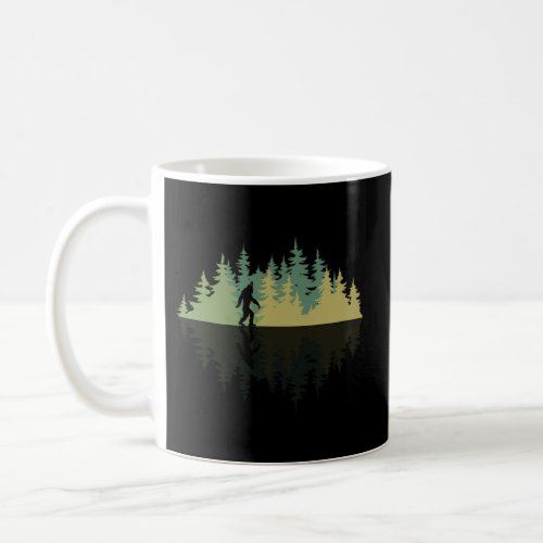 Reflection Forest Trees Sasquatch Conspiracy Yeti  Coffee Mug
