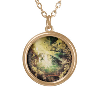 reflection gold plated necklace