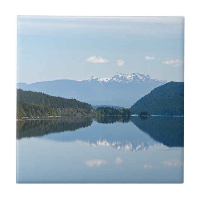 Reflection in a Lake - Vancouver Island, Canada Ceramic Tile (Front)