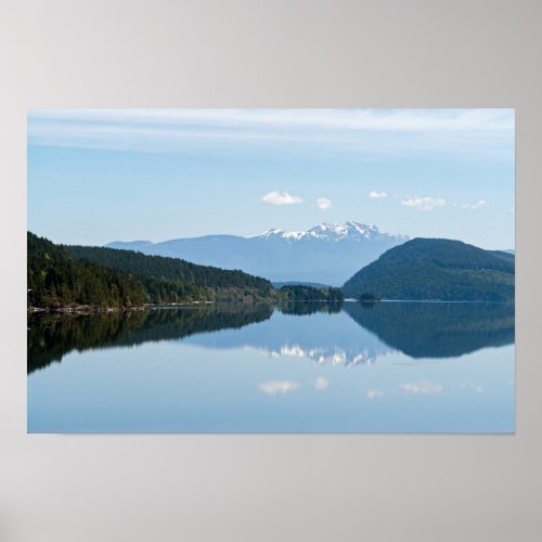Reflection in a Lake _ Vancouver Island Canada Poster