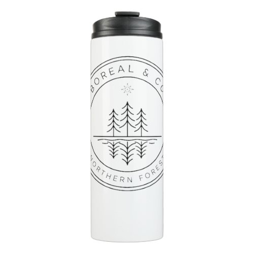 Reflection Lake Badge Pines Mirror BOREAL & CO Thermal Tumbler