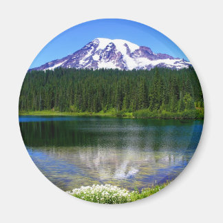 Reflection Lake, Mount Rainier, WA, USA Magnet