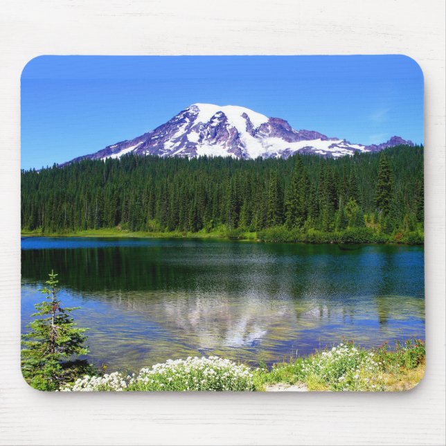 Reflection Lake, Mount Rainier, WA, USA Mouse Pad (Front)