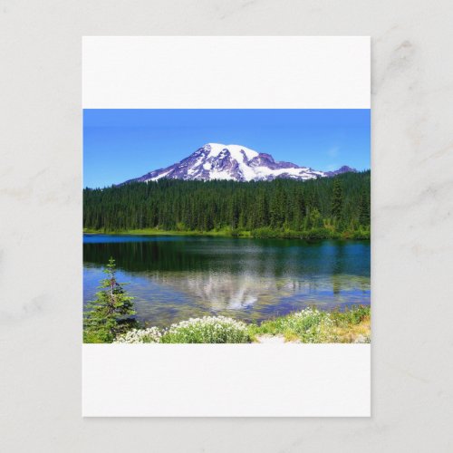 Reflection Lake Mount Rainier WA USA Postcard