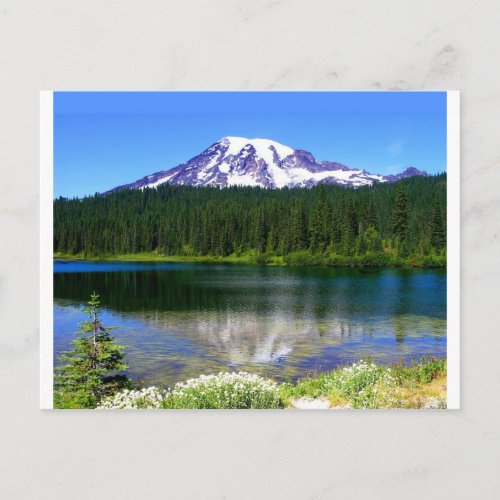 Reflection Lake Mount Rainier WA USA Postcard