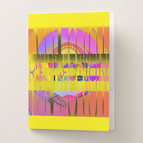 Reflection Logo Design Yellow  Pocket Folder