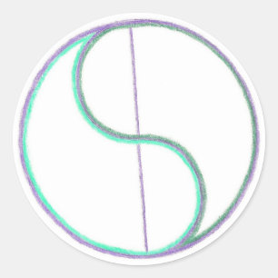 Reflection Mandala Classic Round Sticker