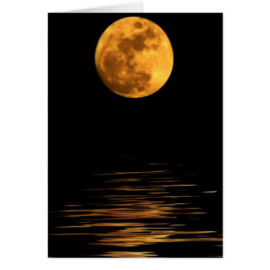 Reflection of a Full Moon Blank Card (Front)